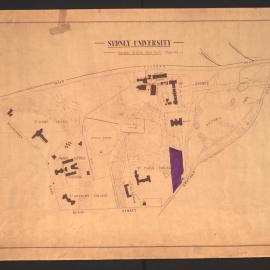 Plan of University Grounds Showing Site for Training College Land