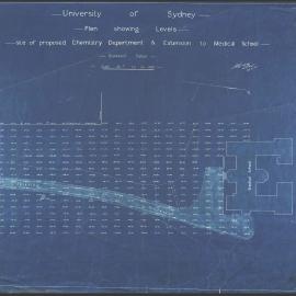 Levels, Site of Proposed Chemistry Department and Extension to Medical School