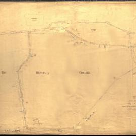 Metropolitan Water Sewerage and Drainage Board (MWS&DB) Survey Plan Showing Part of University Grounds and Survey and Marking of Proposed Easements