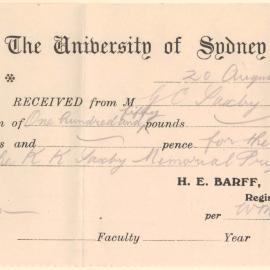 KK Saxby Prize in Mathematics I