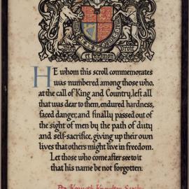 Framed Condolence Pictures for Ken Saxby Signed by King George V