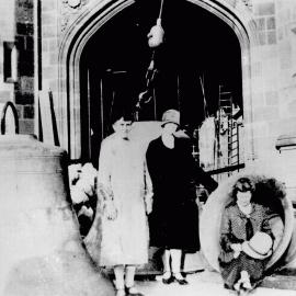 University Staff with War Memorial Carillon Bells Before Their Installation