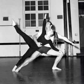 Physical Education ? Students Dancing in Sydney Teachers College (STC) Gymnasium