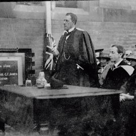 Minister for Education Speaking at Laying of Foundation Stone of Sydney Teachers College (STC)