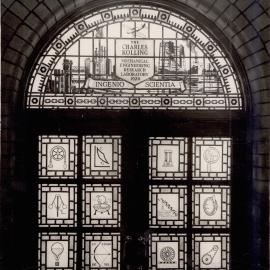 Stained Glass Window of the Charles Kolling Mechanical Engineering Research Laboratory