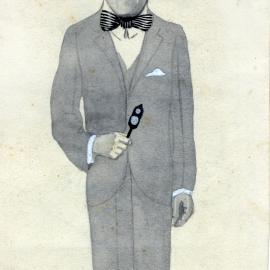 Drawing of RG Waddy, Lecturer in Opthamology