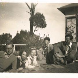 Psychologists' Outing, with WM O'Neil, Gordon Hammer and Wife Ilma, Kath O'Neil and Ian Waterhouse (Right to Left)