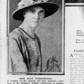 Julie Fitzhardinge, Hon Sec And Member Of Council Of Women's College
