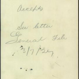 Correspondence Accepting Invitations to the General Committee of the Anniversary Appeal